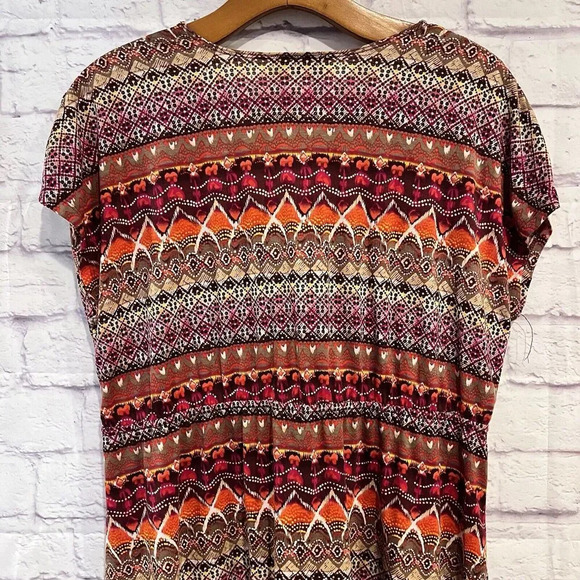 Christine V Mini Dress Womens Size Large V-Neck Short Sleeve - Picture 4 of 9